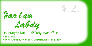 harlam labdy business card
